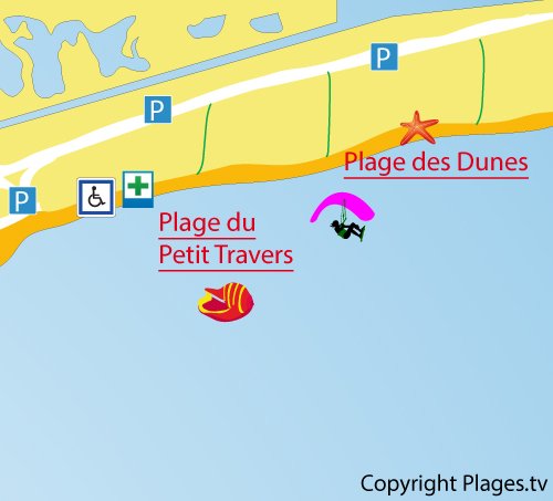 Petit Travers Beach in Carnon - Hérault - France - Plages.tv