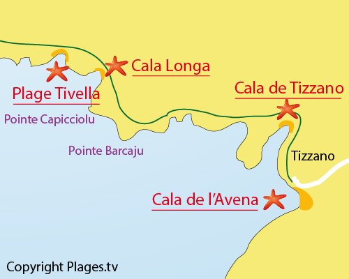 Carte de la Cala Longa à Sartène