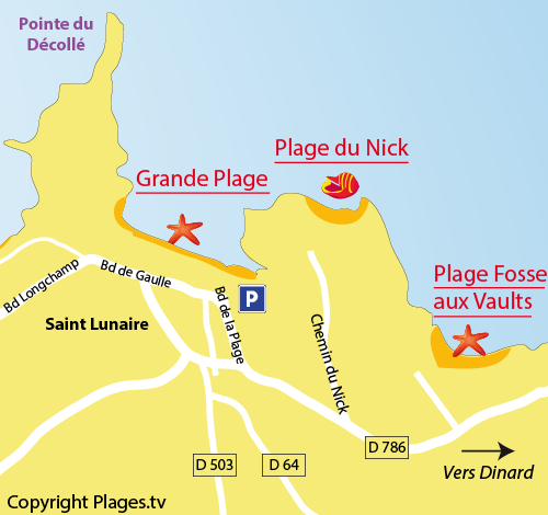 Nick Beach in Saint-Lunaire - Ille-et-Vilaine - France - Plages.tv