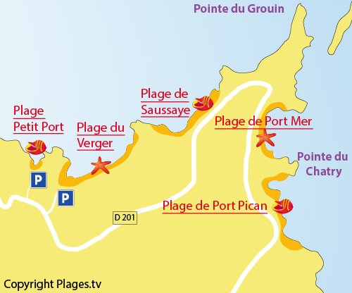 Plage du Petit Port Cancale (35) Ille-et-Vilaine Bretagne 