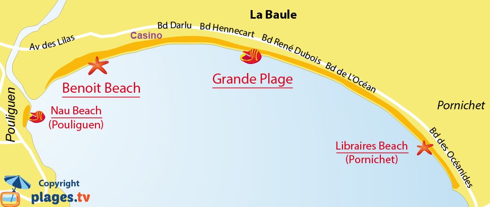 La Baule Beach in La Baule-Escoublac - Loire-Atlantique - France ...
