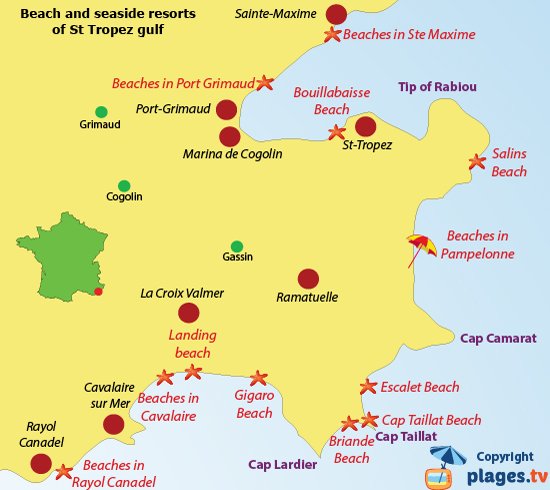 french riviera beaches map