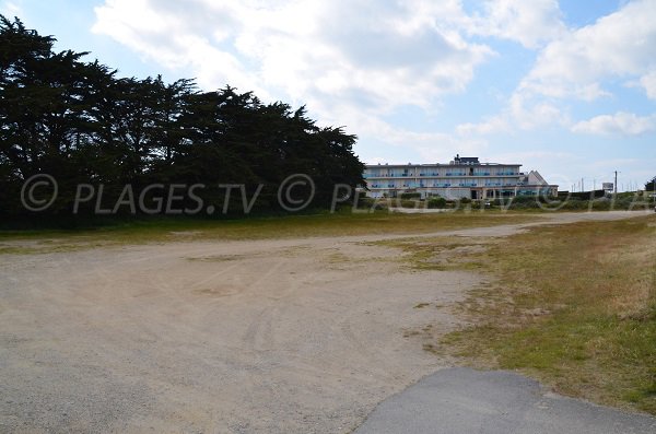 Parking of Fort Neuf beach in Quiberon